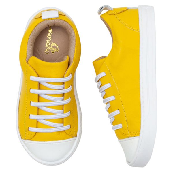 Sapato infantil amarelo fashion