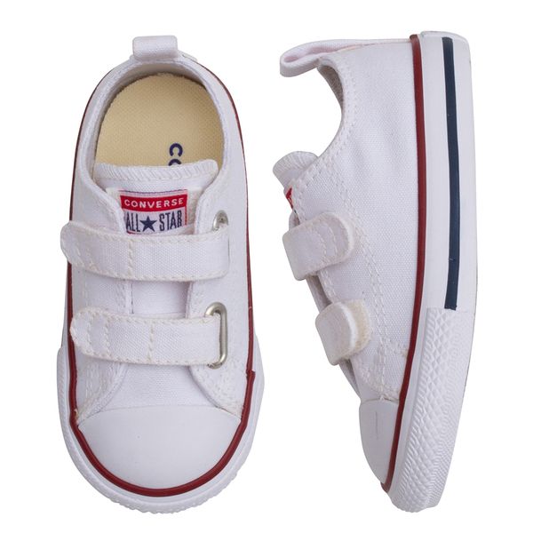 Tenis Infantil Converse All Star Branco 2V 18 a 25 Laranjeiras Kids