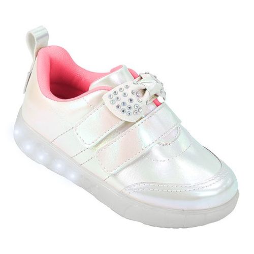 tenis-infantil-pampili-luzinha-led-branco-holografico