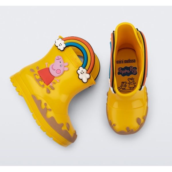 Galocha Mini Melissa Welly Amarela Laranjeiras Kids